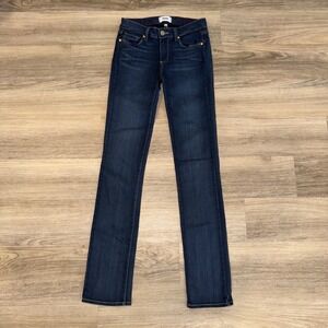 PAIGE Skyline Straight Jeans Dark Wash Womens 27 Mid Rise Stretch Denim